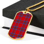 Inverness District Scottish Clan Tartan Military Dog Tag Necklace Jewelry