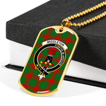 Middleton Scottish Clan Tartan Military Dog Tag Necklace Jewelry