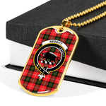 Nesbitt Scottish Clan Tartan Military Dog Tag Necklace Jewelry