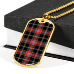 Norwegian Night Scottish Clan Tartan Military Dog Tag Necklace Jewelry