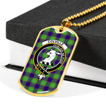 Colville Scottish Clan Tartan Military Dog Tag Necklace Jewelry