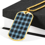 Clark Ancient Scottish Clan Tartan Military Dog Tag Necklace Jewelry