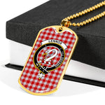 Lennox Crest Dress Scottish Clan Tartan Military Dog Tag Necklace Jewelry
