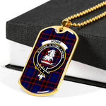 Home Modern Scottish Clan Tartan Military Dog Tag Necklace Jewelry