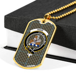 Haig Gray Scottish Clan Tartan Military Dog Tag Necklace Jewelry