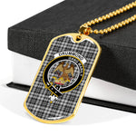 Drummond Grey Scottish Clan Tartan Military Dog Tag Necklace Jewelry