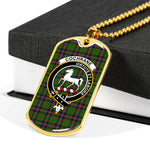 Cochrane Scottish Clan Tartan Military Dog Tag Necklace Jewelry