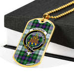 MacKenzie Dress Modern Scottish Clan Tartan Military Dog Tag Necklace Jewelry