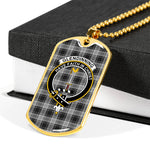 Glendinning Scottish Clan Tartan Military Dog Tag Necklace Jewelry