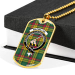 MacMillan Old Ancient Scottish Clan Tartan Military Dog Tag Necklace Jewelry