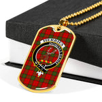 Herries Scottish Clan Tartan Military Dog Tag Necklace Jewelry