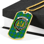 Johnstone Scottish Clan Tartan Military Dog Tag Necklace Jewelry
