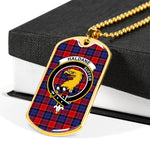 Haldane Scottish Clan Tartan Military Dog Tag Necklace Jewelry