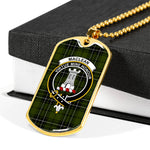 MacLean Hunting Scottish Clan Tartan Military Dog Tag Necklace Jewelry