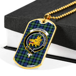 Campbell Argyll Ancient Scottish Clan Tartan Military Dog Tag Necklace Jewelry