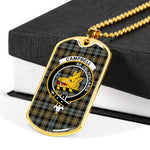 Campbell Argyll Weathered Scottish Clan Tartan Military Dog Tag Necklace Jewelry