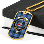 MacNeil Of Barra Scottish Clan Tartan Military Dog Tag Necklace Jewelry