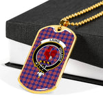 Laing Of Archiestown Scottish Clan Tartan Military Dog Tag Necklace Jewelry