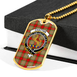 Chattan Scottish Clan Tartan Military Dog Tag Necklace Jewelry