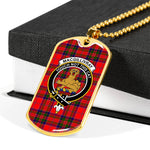 MacGillivray Modern Scottish Clan Tartan Military Dog Tag Necklace Jewelry