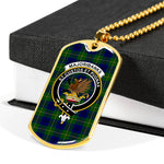 Majoribanks Modern Scottish Clan Tartan Military Dog Tag Necklace Jewelry