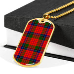 MacNicol Scottish Clan Tartan Military Dog Tag Necklace Jewelry