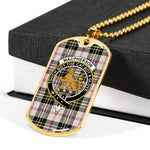 MacPherson Dress Ancient Scottish Clan Tartan Military Dog Tag Necklace Jewelry