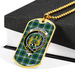 Johnstone Dress Scottish Clan Tartan Military Dog Tag Necklace Jewelry