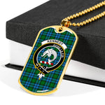 Kennedy Hunting Scottish Clan Tartan Military Dog Tag Necklace Jewelry