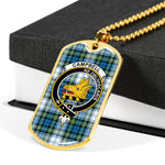 Campbell Dress Ancient Scottish Clan Tartan Military Dog Tag Necklace Jewelry