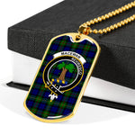 MacEwan Scottish Clan Tartan Military Dog Tag Necklace Jewelry