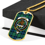 Graham Of Menteith Ancient Scottish Clan Tartan Military Dog Tag Necklace Jewelry