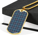 Earl Of St Andrews Scottish Clan Tartan Military Dog Tag Necklace Jewelry