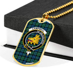 Campbell Ancient Scottish Clan Tartan Military Dog Tag Necklace Jewelry
