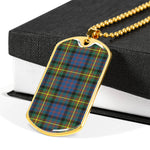 MacSporran Scottish Clan Tartan Military Dog Tag Necklace Jewelry