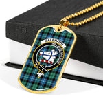 Galbraith Ancient Scottish Clan Tartan Military Dog Tag Necklace Jewelry