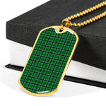 Innes Hunting Scottish Clan Tartan Military Dog Tag Necklace Jewelry
