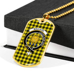 MacLeod Of Lewis Modern Scottish Clan Tartan Military Dog Tag Necklace Jewelry