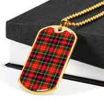 Christie Scottish Clan Tartan Military Dog Tag Necklace Jewelry