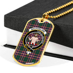 MacFarlane Hunting Modern Scottish Clan Tartan Military Dog Tag Necklace Jewelry