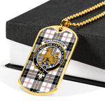 MacPherson Scottish Clan Tartan Military Dog Tag Necklace Jewelry