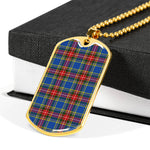 MacBeth Modern Scottish Clan Tartan Military Dog Tag Necklace Jewelry