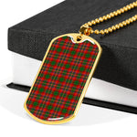 Innes Scottish Clan Tartan Military Dog Tag Necklace Jewelry