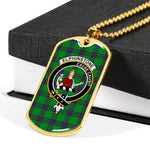 Elphinstone Hunting Scottish Clan Tartan Military Dog Tag Necklace Jewelry
