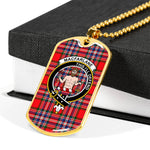 MacFarlane Modern Scottish Clan Tartan Military Dog Tag Necklace Jewelry