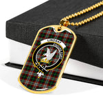 Lindsay Hunting Scottish Clan Tartan Military Dog Tag Necklace Jewelry