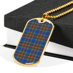 MacBeth Ancient Scottish Clan Tartan Military Dog Tag Necklace Jewelry