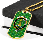 Galloway Hunting Scottish Clan Tartan Military Dog Tag Necklace Jewelry