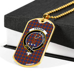 Fraser Of Lovat Scottish Clan Tartan Military Dog Tag Necklace Jewelry