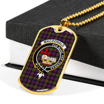 MacDonald Clan Donald Modern Scottish Clan Tartan Military Dog Tag Necklace Jewelry